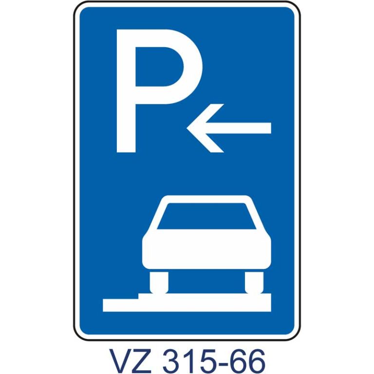 Verkehrszeichen 31565 bis 31568 Parken auf Gehwegen gemäß StVO
