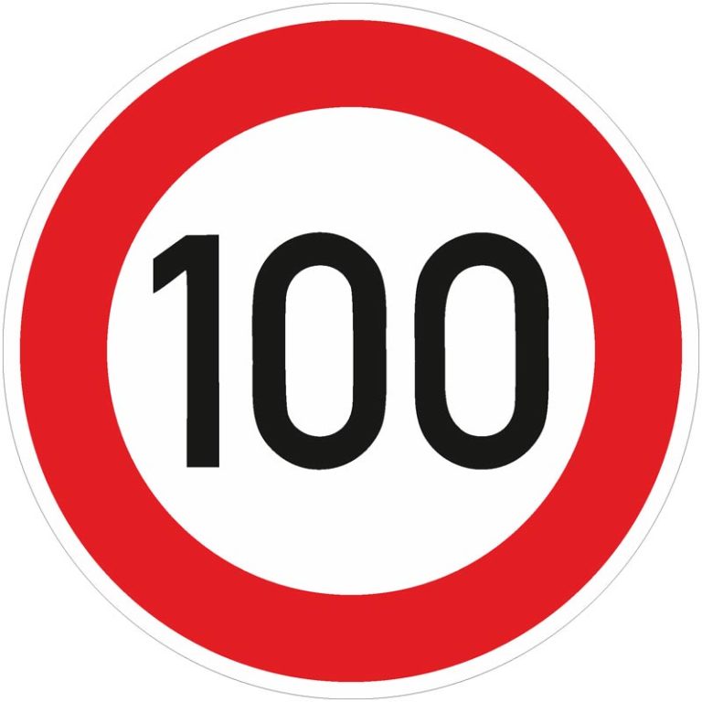 Schild 100 Km H