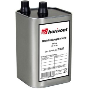 Blockbatterie ALKALINE 20, 6V / 20 Ah Hochleistungsbatterie horizont | Art.: 23020