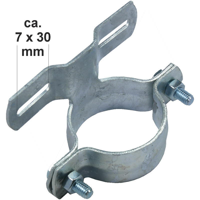 Rohrschelle R48 Schilderschelle Schildbefestigung für 48mm Pfosten Rundrohr 