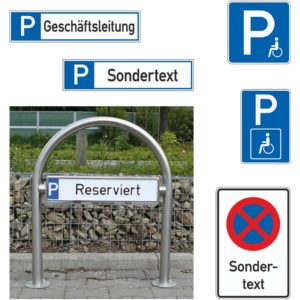 Parkplatzhinweisschilder