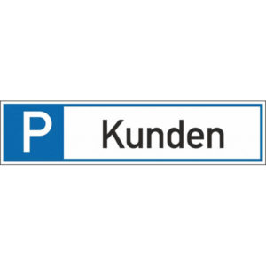 Parkplatzreservierer/Parkplatzschild-Text: Kunden