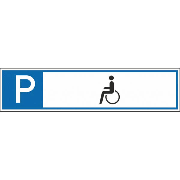 Parkplatzreservierer/Parkplatzschild-Text: Behinderte