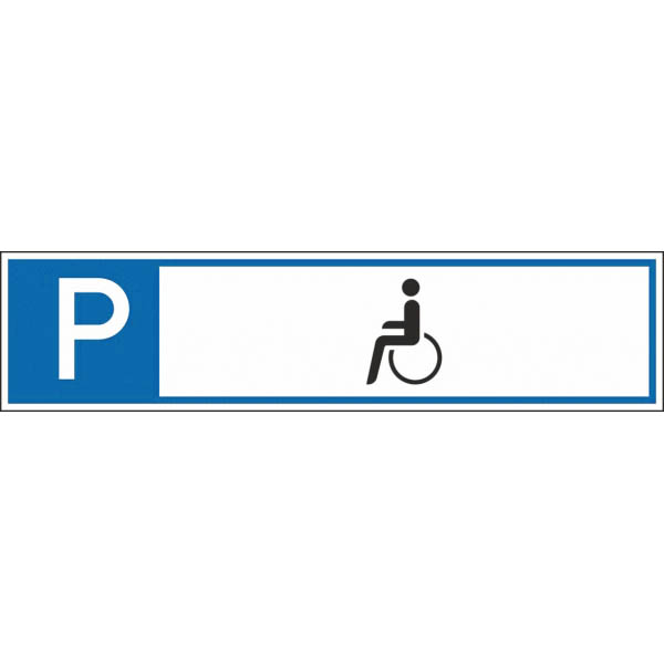 Parkplatzschild, Symbol „Rollstuhlfahrer“