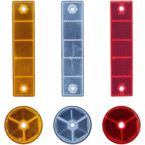 Reflektoren gelb/orange, weiß oder rot, 180 x 40 mm / 60 mm