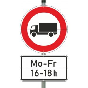 Klappschild in geteilter Ausführung