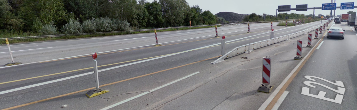Ein Positivbeispiel für die Baustellensicherung an Autobahnen.