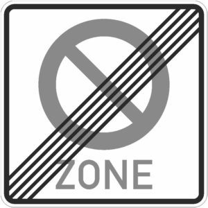 Verkehrszeichen 290.2 Ende eines eingeschränkten Halteverbots für eine Zone | gemäß StVO