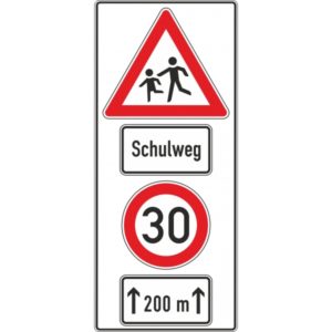 Allgemeines Hinweisschild KSW 50 Schulweg