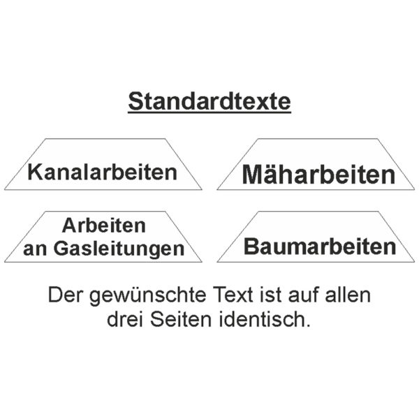 Faltdreieck & Faltsignale | Standardtexte