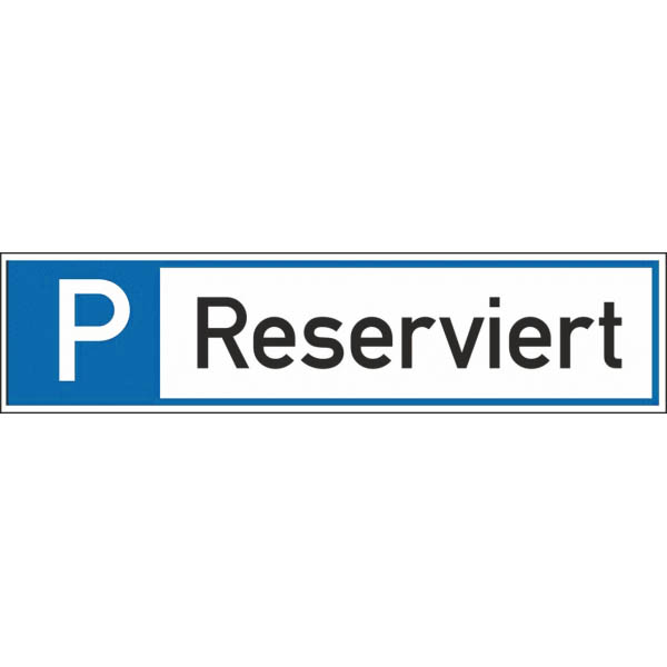 Parkplatzreservierer/Parkplatzschild-Text: Reserviert