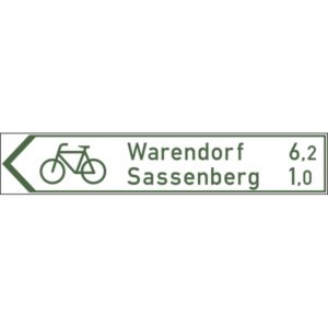 Pfeilwegweiser RWP Fahrrad