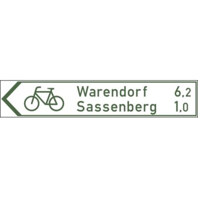 Pfeilwegweiser RWP Fahrrad