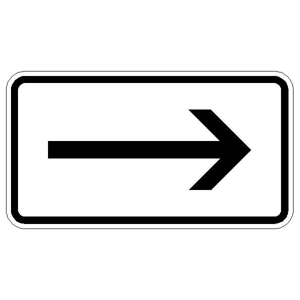 Verkehrszeichen 1000 Richtung Rechtsweisend