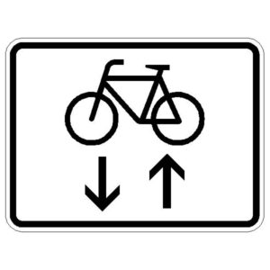 Verkehrszeichen 1000-33 Radverkehr im Gegenverkehr