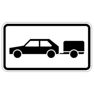 Verkehrszeichen 1010-59 Personenkraftwagen mit Anhänger | gemäß StVO
