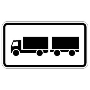 Verkehrszeichen 1010-60 Lastkraftwagen mit Anhänger | gemäß StVO