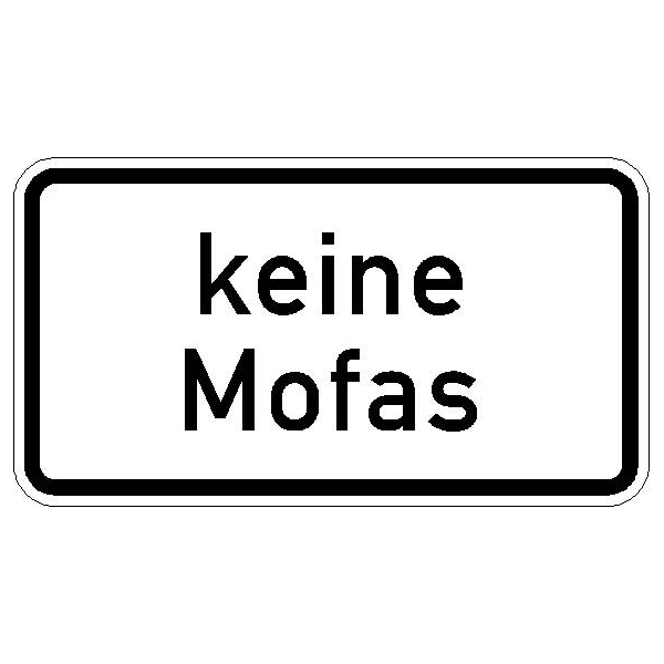Verkehrszeichen 1012-33 keine Mofas | gemäß StVO