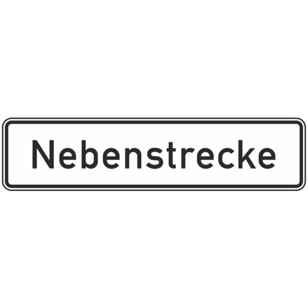 Verkehrszeichen 1012-38 Nebenstrecke Ausführung nach RUB | gemäß StVO