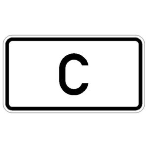 Verkehrszeichen 1014-51 Tunnelkategorie “C” | gemäß StVO