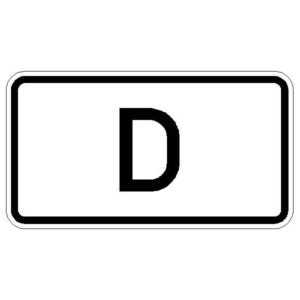 Verkehrszeichen 1014-52 Tunnelkategorie “D” | gemäß StVO