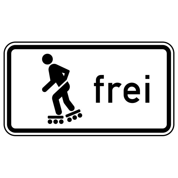 Verkehrszeichen 1020-13 Inline-Skaten und Rollschuhfahren zugelassen | gemäß StVO