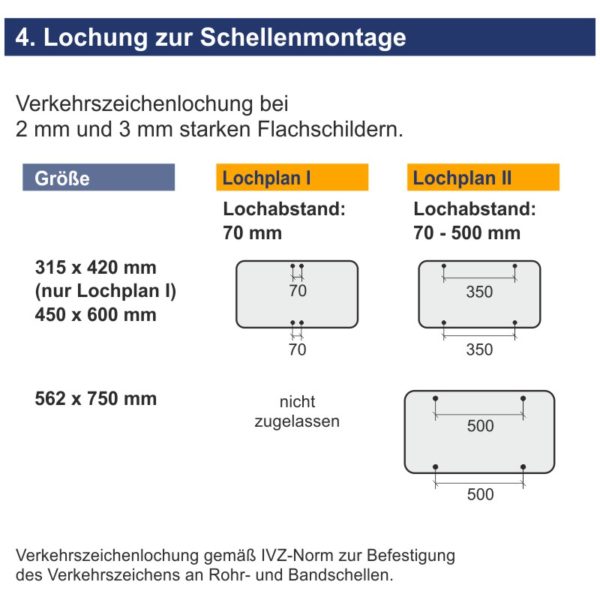 Verkehrszeichen 1026-35 Lieferverkehr frei | Lochung zur Schellenmontage