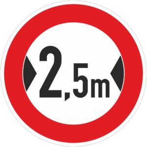 Verkehrszeichen 264 Verbot für Fahrzeuge über angegebene tatsächliche Breite | 
gemäß StVO