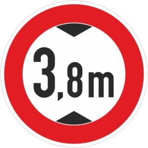 Verkehrszeichen 265 Verbot für Fahrzeuge über angegebene tatsächliche Höhe | gemäß StVO