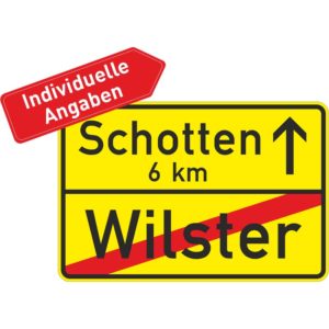 Verkehrszeichen 311 Ortstafel Rückseite(einseitig)