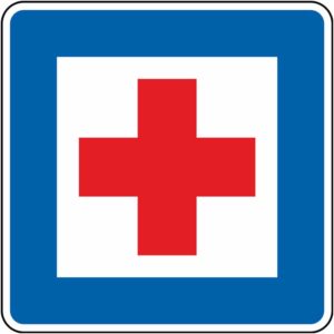 Verkehrszeichen 358 Erste Hilfe | gemäß StVO