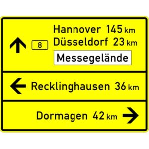 Verkehrszeichen 434-50 Tabellenwegweiser | gemäß StVO