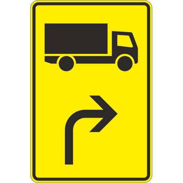 Verkehrszeichen 442-20 Vorwegweiser für Kfz mit einer zul. Gesamtmasse über 3,5 t, rechtsweisend | gemäß StVO