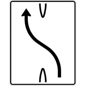 Verkehrszeichen 501-10 Überleitungstafel ohne Gegenverkehr | gemäß StVO