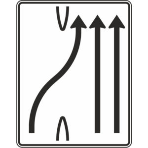 Verkehrszeichen 501-27 Überleitungstafel ohne Gegenverkehr | gemäß StVO
