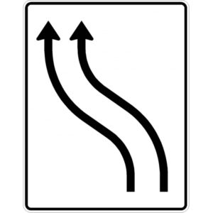 Verkehrszeichen 511-11 Verschwenkungstafel ohne Gegenverkehr | gemäß StVO