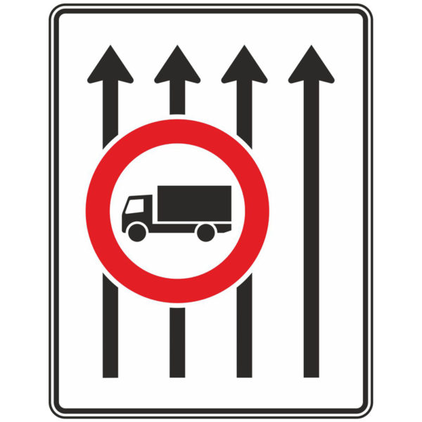 Verkehrszeichen 524-32 Fahrstreifentafel ohne Gegenverkehr | gemäß StVO
