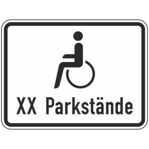 VZ 1044-12 Nur Schwerbehinderte und Blinde, mit Anzahl der Parkstände | gemäß StVO