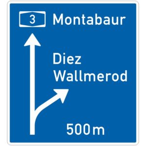 Verkehrszeichen 449 Vorwegweiser auf Autobahnen (Ausführung nach RWBA) | gemäß StVO