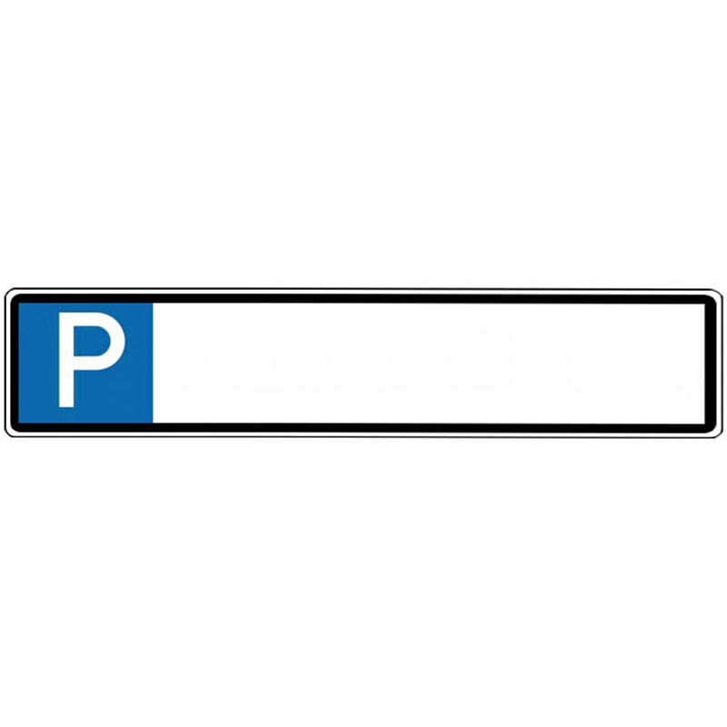 schildEVO 1 Parkplatzschild, 520 x 110 mm, Wunschtext bis zu 14 Zeichen, Parkplatz-Kennzeichen, Privatparkplatz, Individuelle Wunschbeschriftung