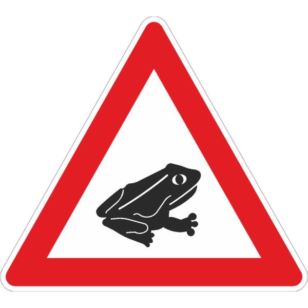 Verkehrszeichen 101-24 Amphibienwanderung, Aufstellung links | gemäß StVO
