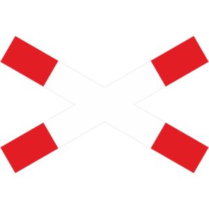Verkehrszeichen 201-52 Andreaskreuz, liegend | gemäß StVO