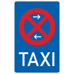 Verkehrszeichen 229-31 Taxenstand Mitte, Aufstellung links | gemäß StVO