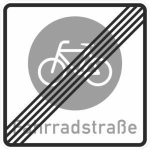 Verkehrszeichen 244.2 Ende einer Fahrradstraße | gemäß StVO