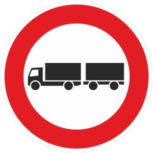 Verkehrszeichen 257-57 Verbot für Lastkraftwagen mit Anhänger | gemäß StVO