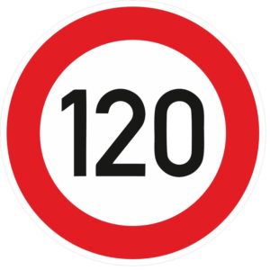 Verkehrszeichen 274-120 Zulässige Höchstgeschwindigkeit 120 km/h | gemäß StVO