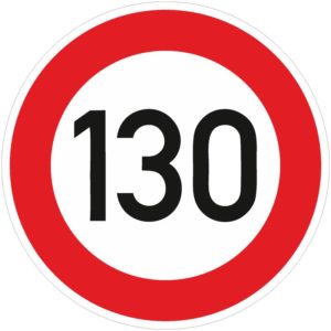 Verkehrszeichen 274-130 Zulässige Höchstgeschwindigkeit 130 km/h | gemäß StVO