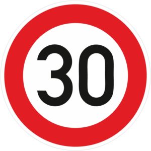 Verkehrszeichen 274-30 Zulässige Höchstgeschwindigkeit 30 km/h | gemäß StVO