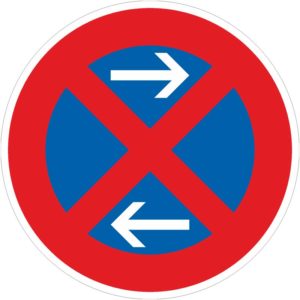 Verkehrszeichen 283-31 Absolutes Halteverbot Mitte, Aufstellung links | gemäß StVO