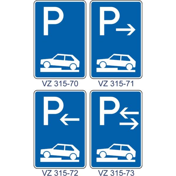 VZ 31580 31583 Parken auf Gehwegen gemäß StVO